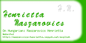 henrietta maszarovics business card